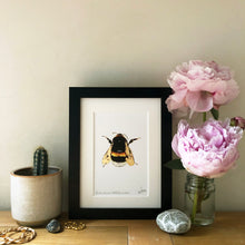 Load image into Gallery viewer, Gold Leaf Bumblebee Print
