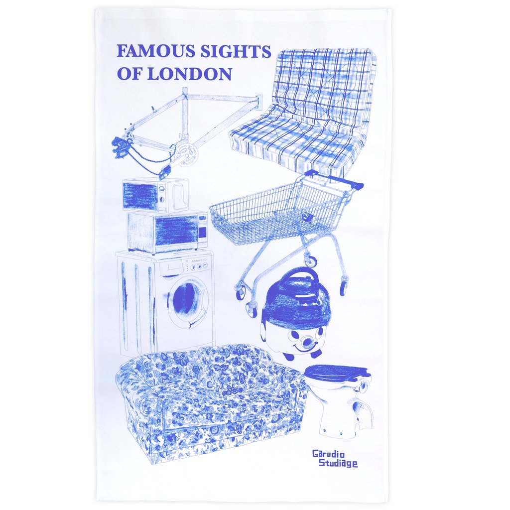 Famous Sights of London Tea Towel
