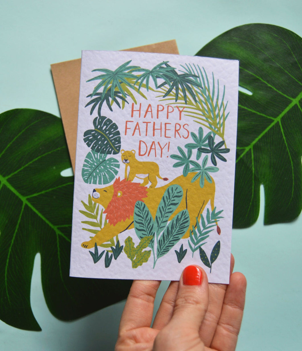 Jungle Lion Father's Day Card