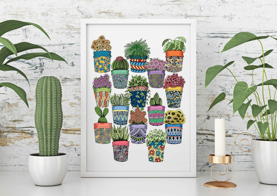 Pot Plants Print